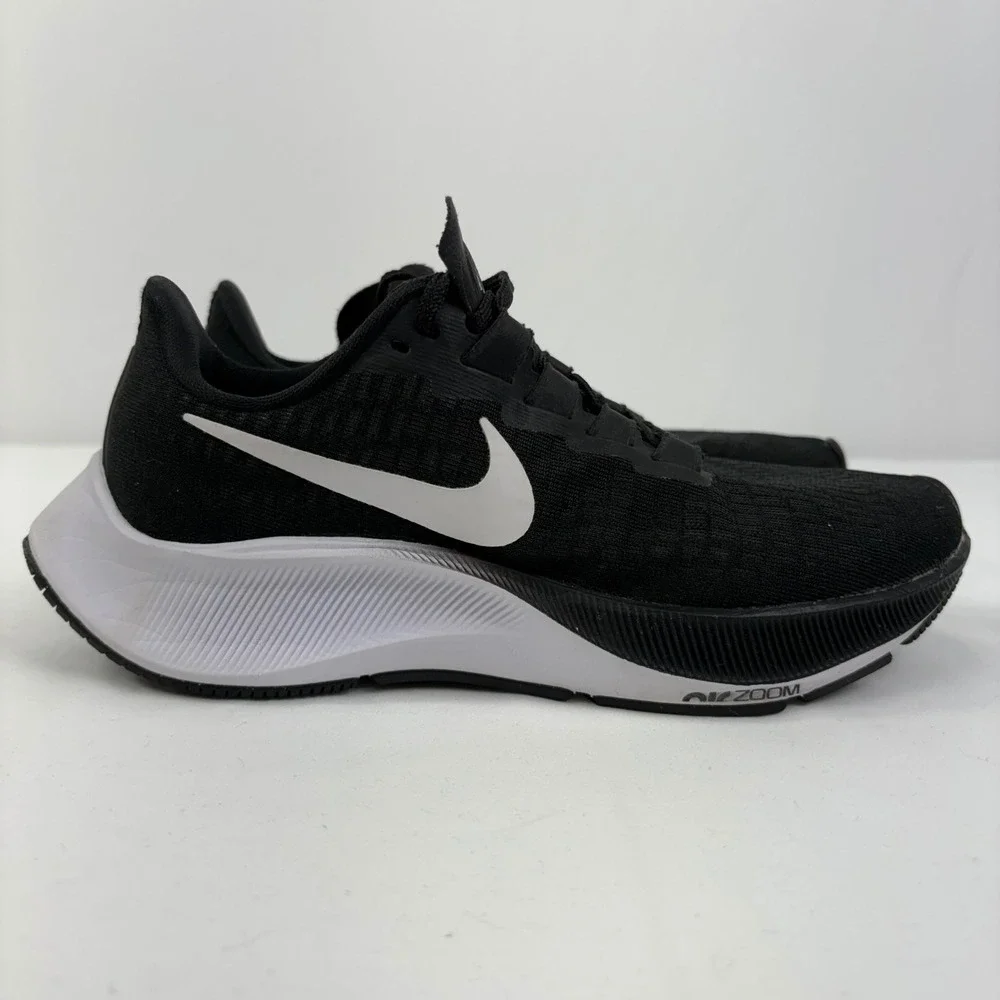 Nike Air Zoom Pegasus 37 Womens Running Shoes Black White BQ9647-002 Size 5